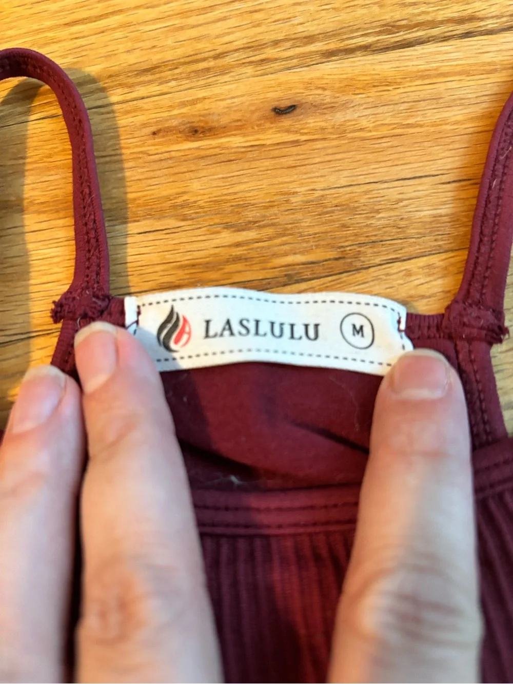 Ribbed High-Neck cropped Top in Burgundy with built in bra